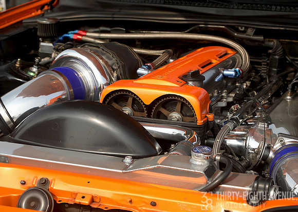 Orange Car Engine