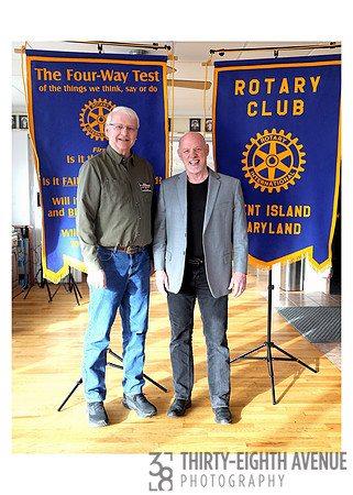 Brad Lundberg & Dr. Gary Sprouse, Rotary of KI Mtg