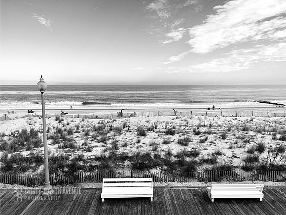 Rehoboth Boardwalk View B&W