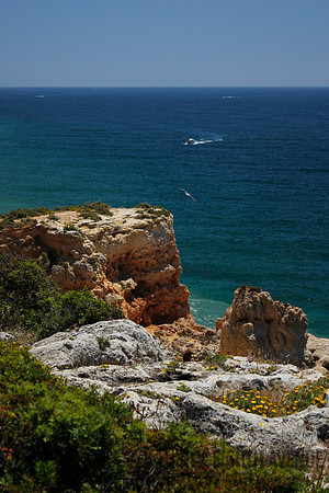 Deep Blue Sea & Sunny Rocky Coast