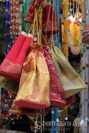 Silk & Metalic Details Handbags
