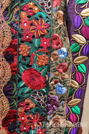 Brightly Colored Embroidered Textile Borders