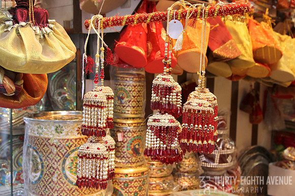 Red Detailed Shell Umbrella Shaped Hanging Decorations