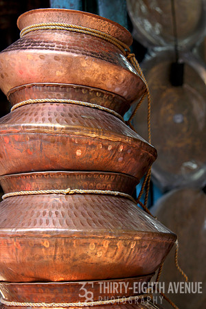 Stack Of Copper Pots