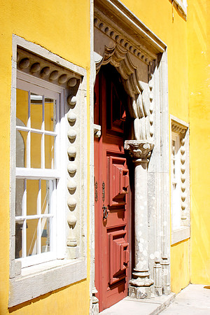 Orange Castle Door