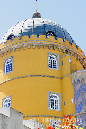 Yellow Castle With Blue Dome