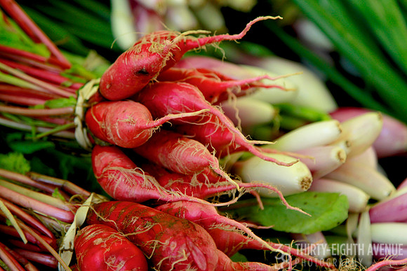 Market Red Radishes