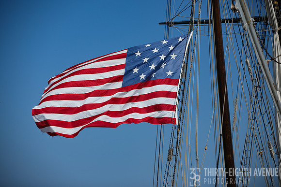 Tall Ship Lynx American Flag