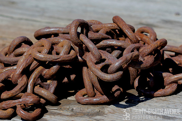 Rusty Iron Boat Chain