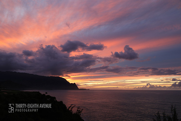 Pink & Blue Hawaiian Sunset