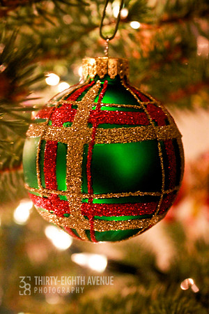 Green Plaid Ornament