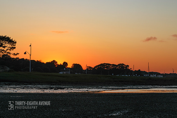 Plymouth Bay Orange Sunset