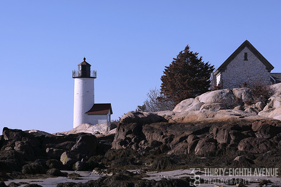 Winter's Low Tide at Annisquam Lighthouse